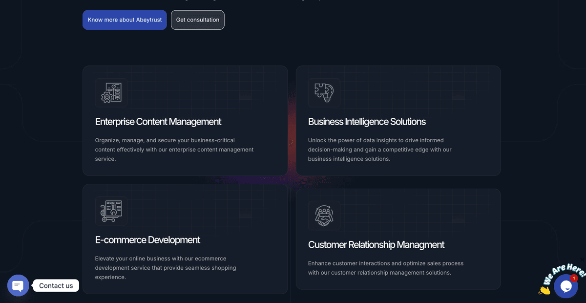 AbeyTrust Corporate Website screenshot 2