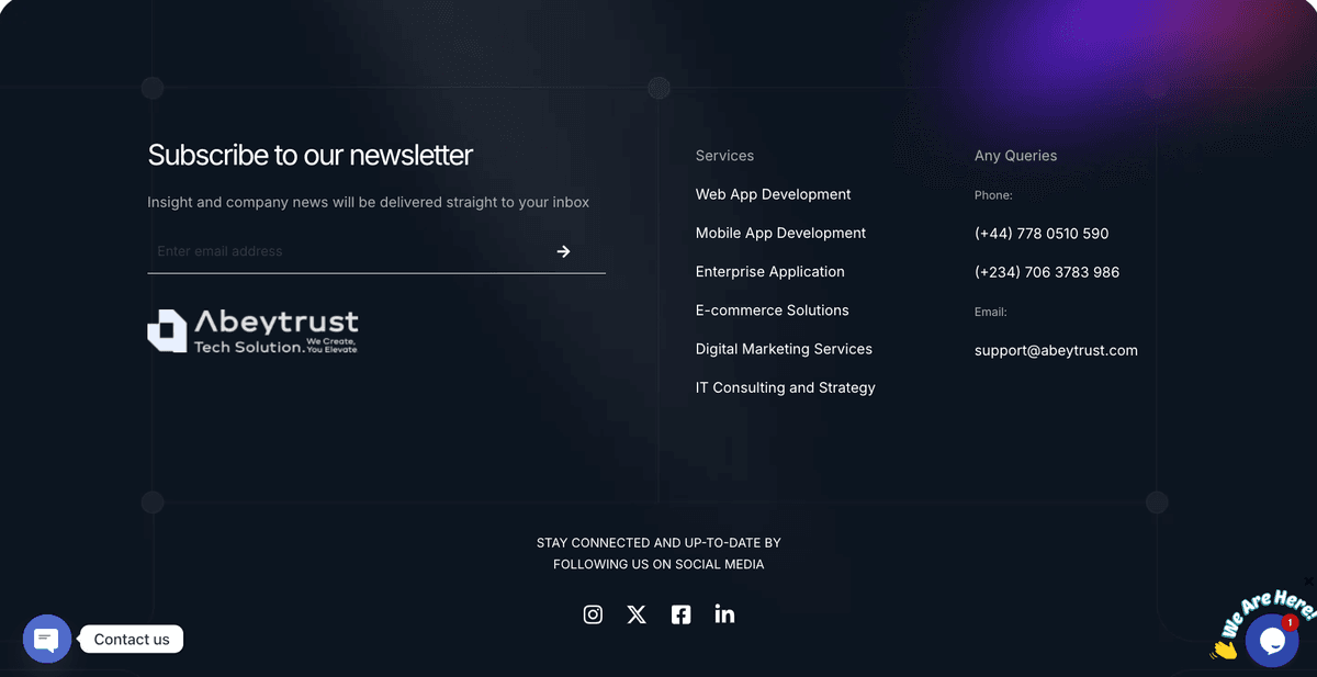 AbeyTrust Corporate Website screenshot 4