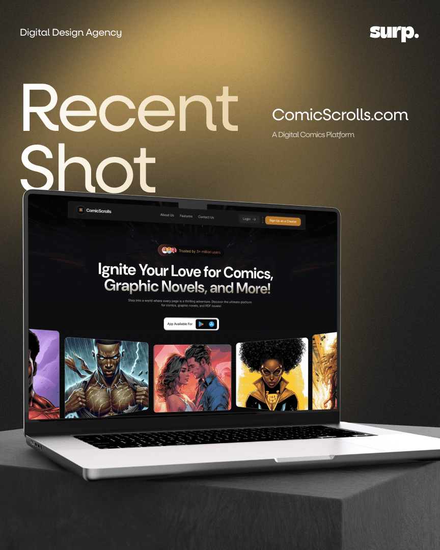 Comic Scroll Landing Page