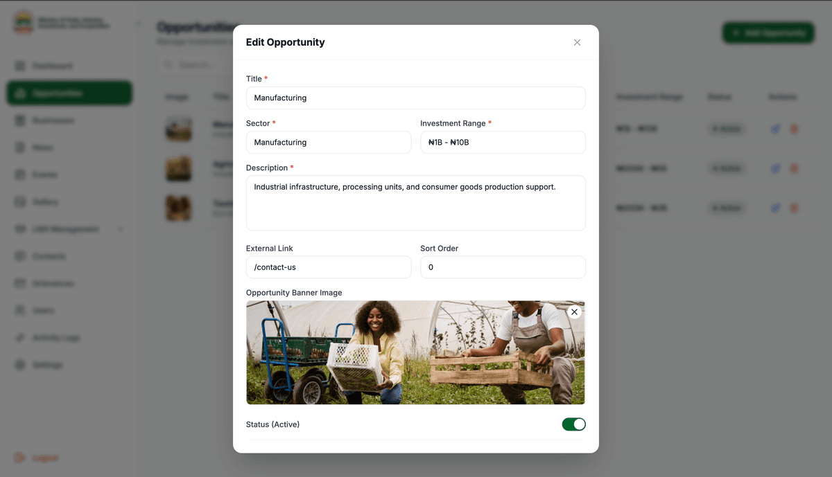 Ekiti Investment Administrative Management Portal - Screenshot 3