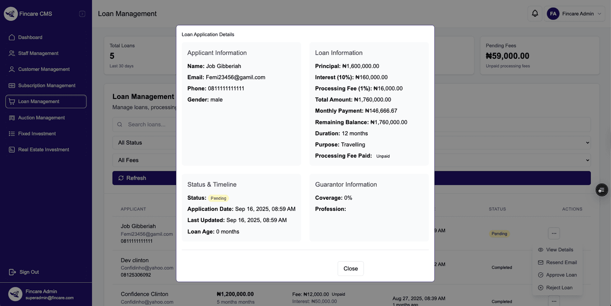Fincare Cooperative Platform - Screenshot 2