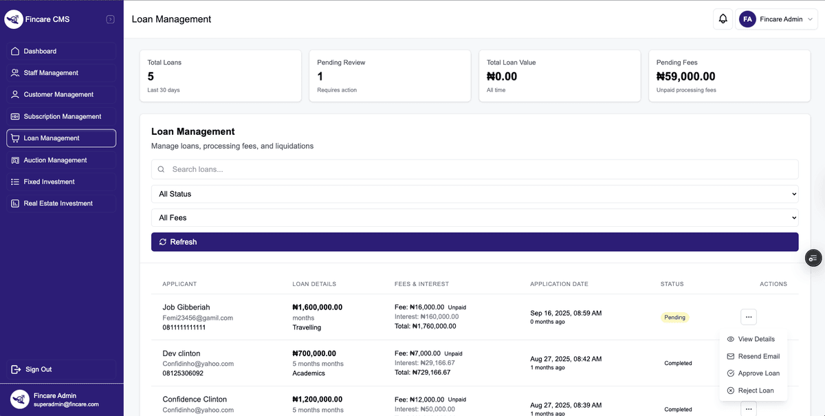 Fincare Cooperative Platform - Screenshot 4
