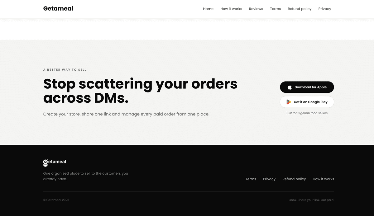 Get A Meal Web Application - Screenshot 6