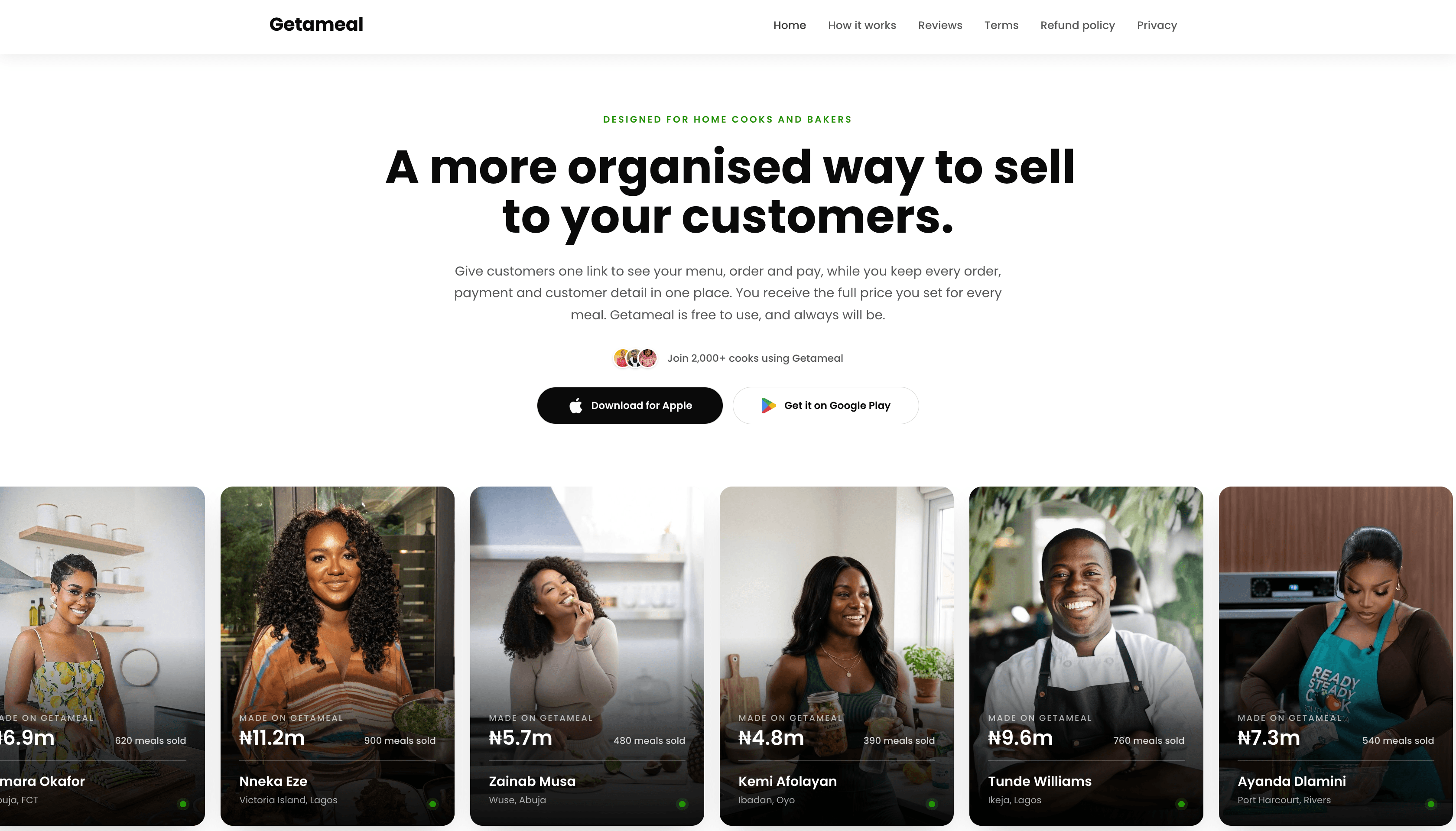 Get A Meal Web Application