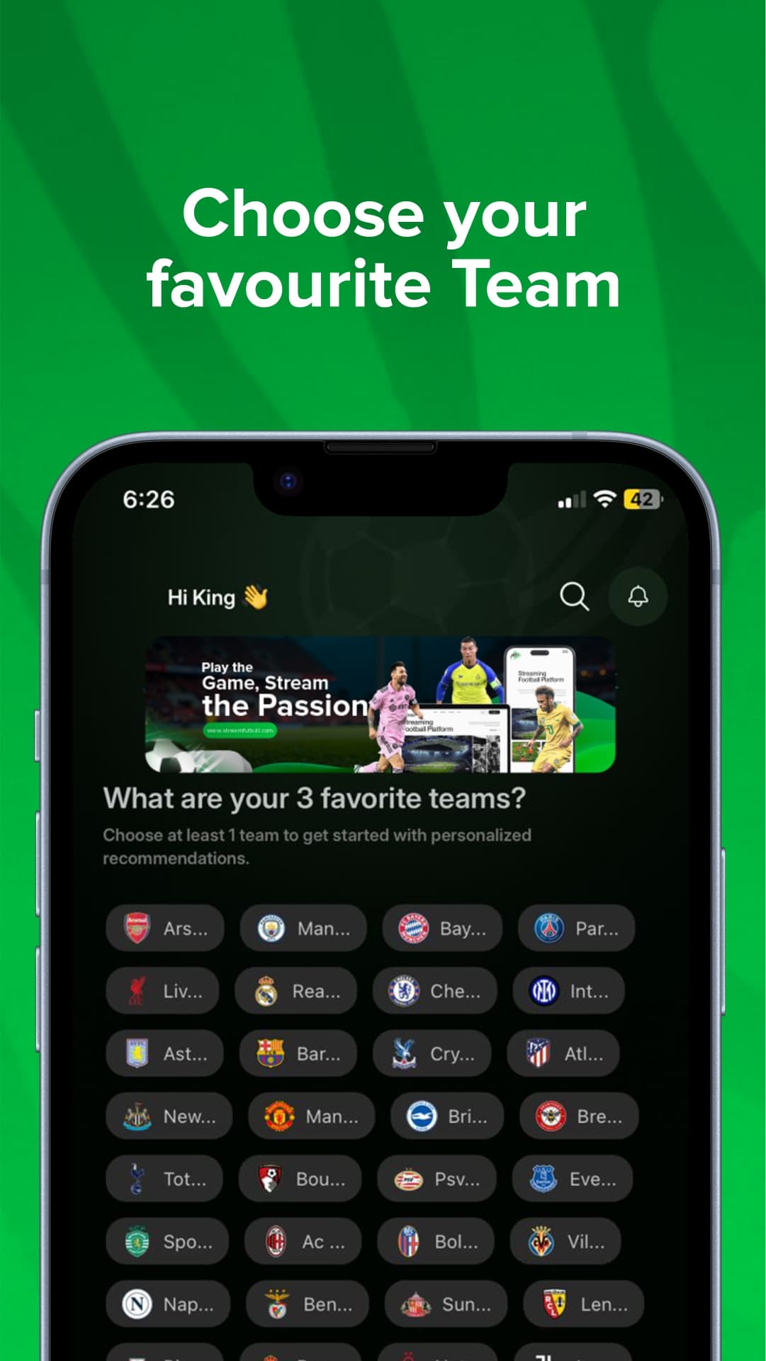 StreamFutball Mobile App - Screenshot 3