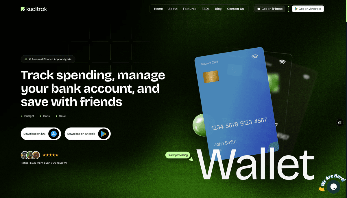 Kuditrak Website - Screenshot 1