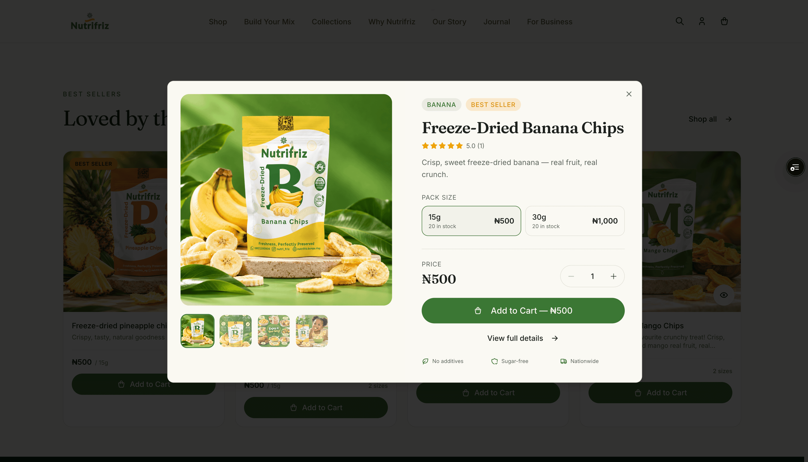 Nutrifriz Web Application screenshot 2