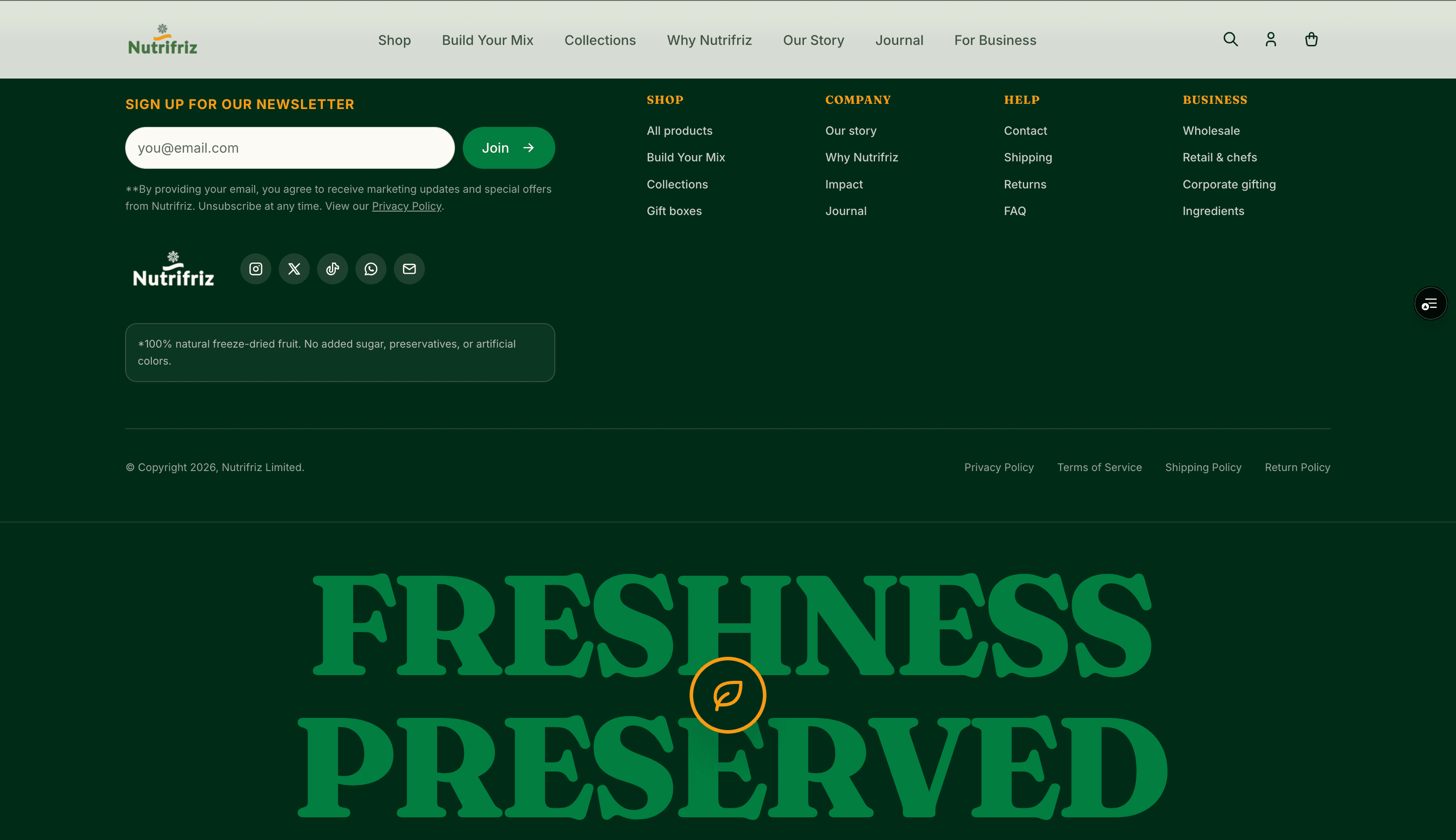 Nutrifriz Web Application screenshot 7