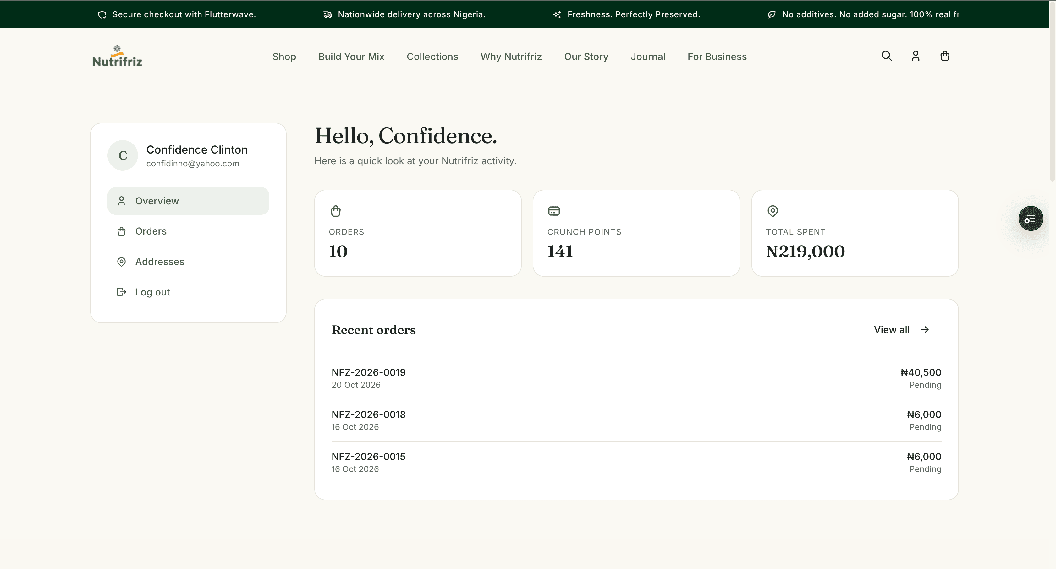 Nutrifriz Web Application screenshot 8