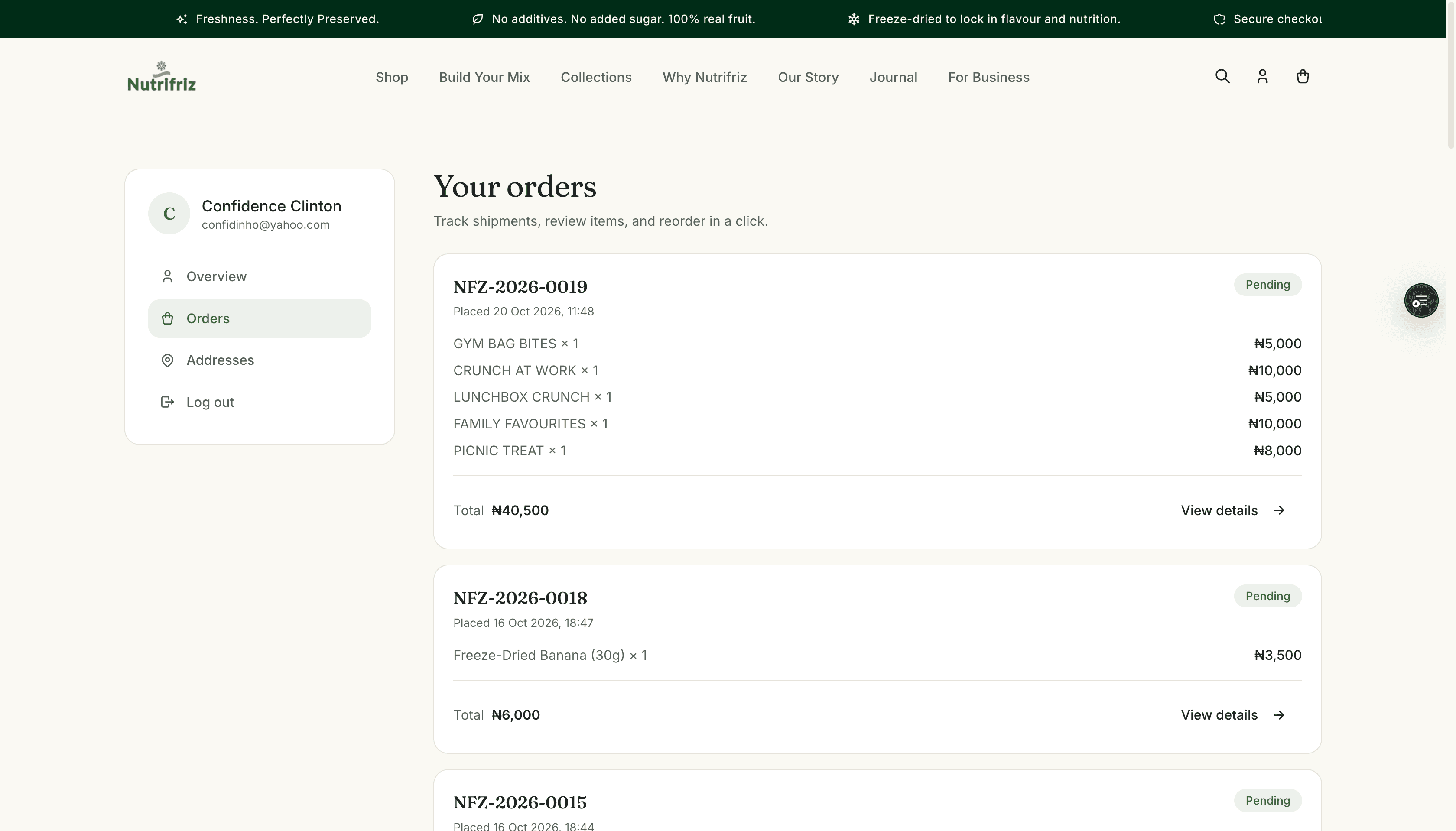 Nutrifriz Web Application screenshot 9