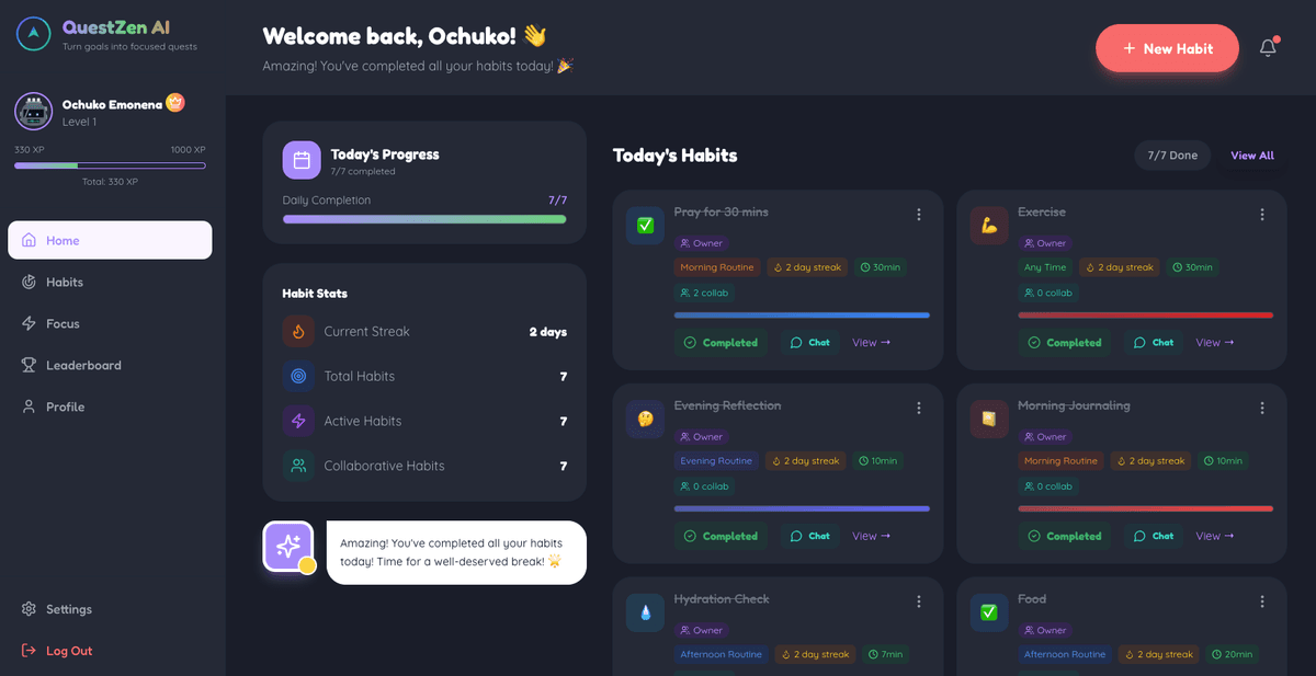 QuestZen AI - Screenshot 3